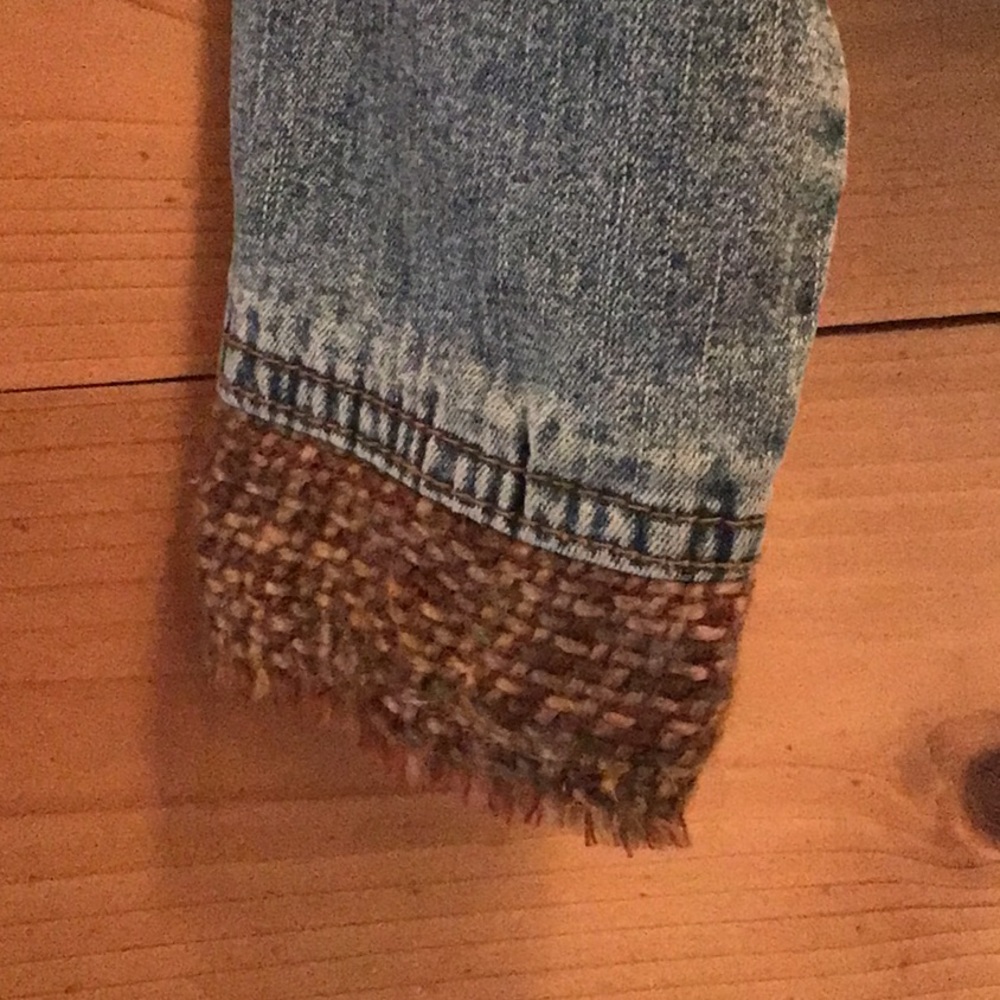 CRYSTAL POCKET BUTTONS JEAN JACKET WITH TWEED DETAILING - Picture 15 of 16